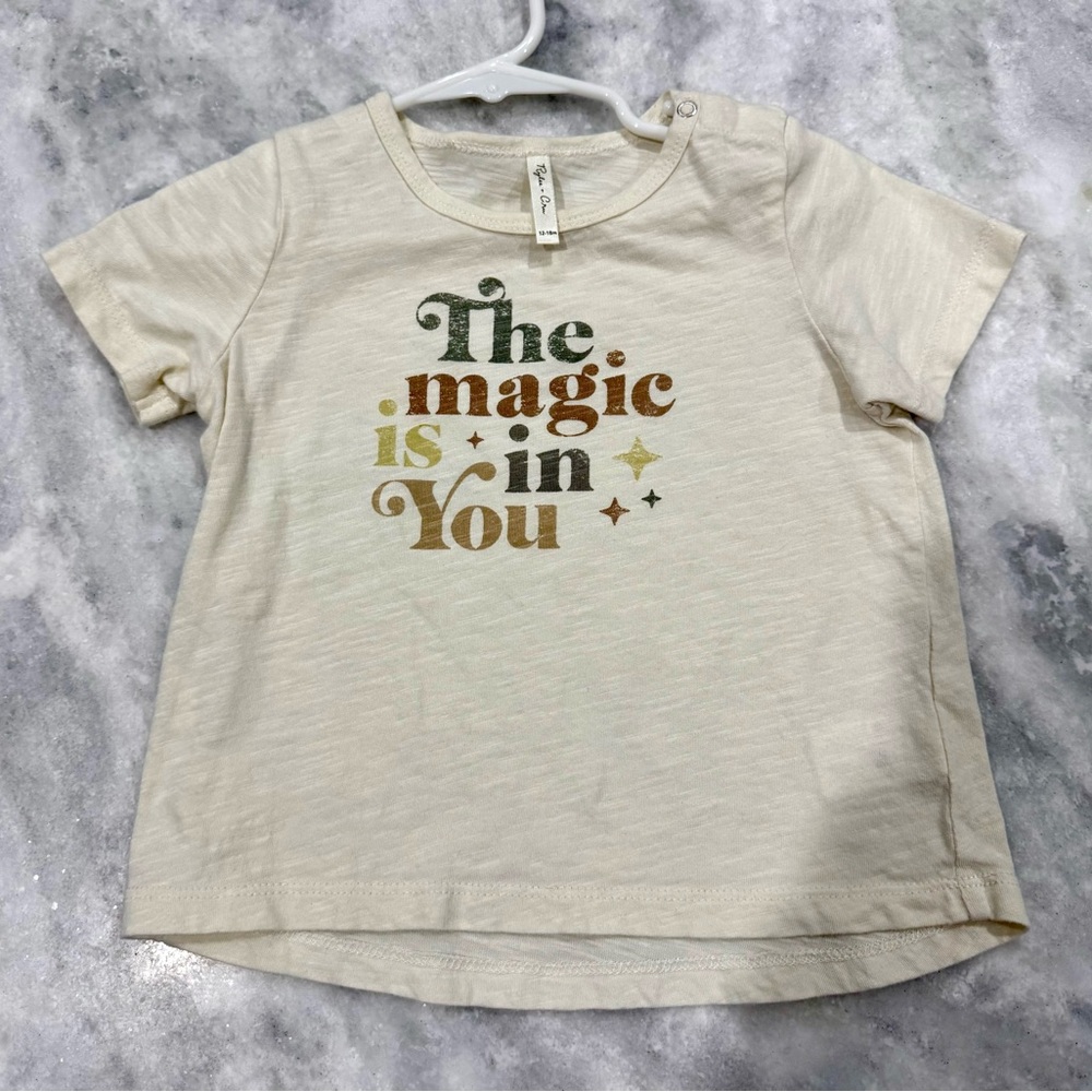 Rylee + Cru Cream Retro Short Sleeve Tee